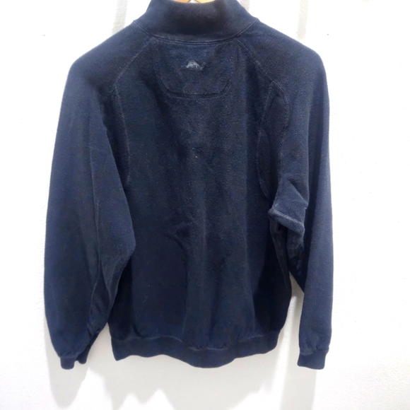 Tommy Bahama Men's Long Sleeve 1/4 Zip Pullover Sweater‎ Preppy Size S Black - Picture 3 of 8